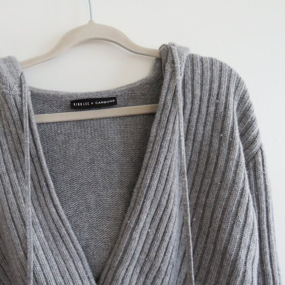 Gray Ribbed Women's Sweater - Picture 4 of 16